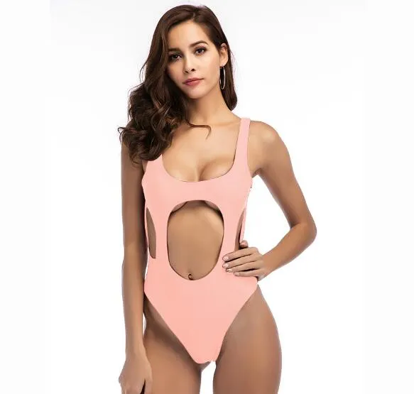 2018 Ny ankomst badkläder One Piece Thong String Backless Top Baddräkter Sexig och baddräkt för kvinnor Red Black S-XL