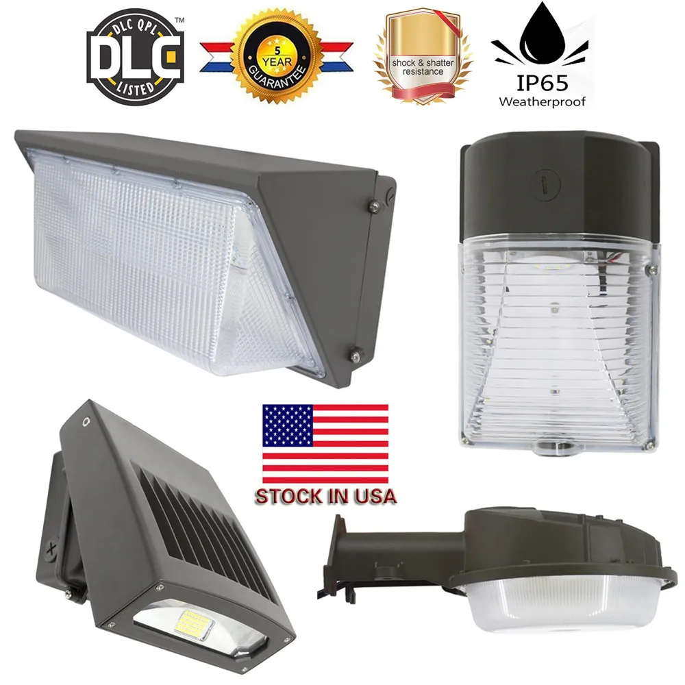 Stock In US + LED Wall Pack Light 12W 20W 30W 35W 50W 80W 100W 120W 150W outdoor Wall Mount LED garden lamp AC90-277V