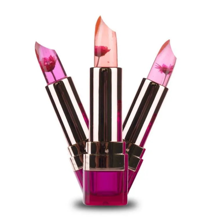 Black Crysanthemum Lipstick 3 Fruit Flavors Temperatura modificata Lip Balm Moisturizer Lips 3.5g Makeup
