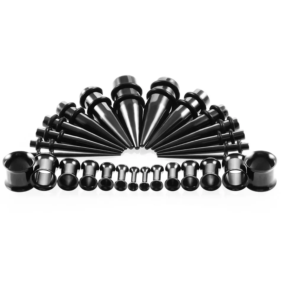 28 Stks Acryl Oor Taper met Plug Stretching Kit Vlees Tunnel Oor Meters Brancard Expander Body Piercing Sieraden 6 Kleur G86L