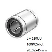 100 pièces/lot LME20UU KB20UU 20mm roulements à billes linéaires douille coulissante linéaire roulements à mouvement linéaire pièces d'imprimante 3d cnc routeur 20x32x45mm