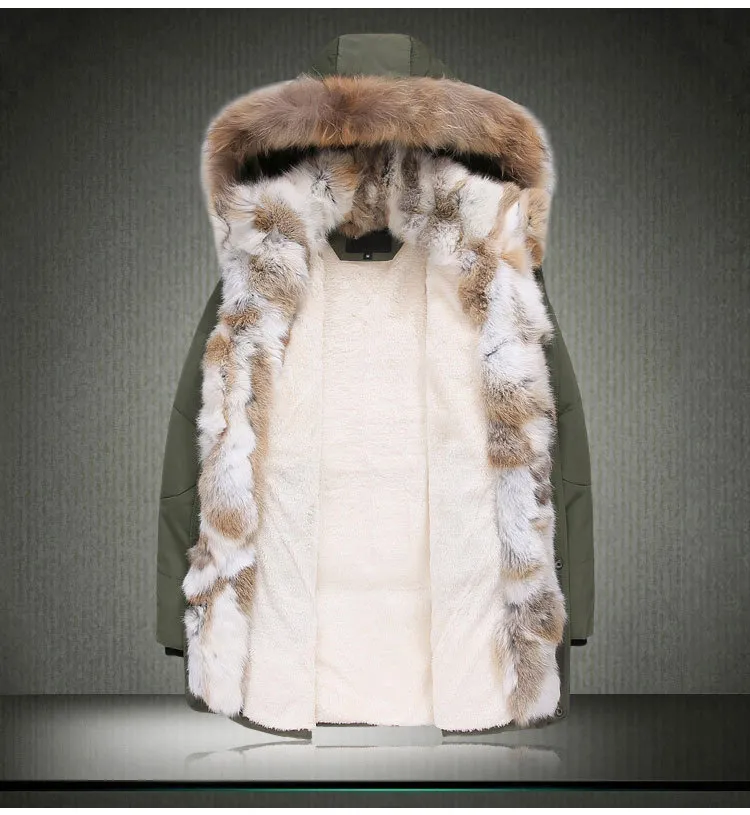 Wholesale- Men Women Lovers'Coat Fleece Thicken Warm Fur Collar Down Jacket Parkas Hooded Furs Padded Outerwear Coats Large Size S-5XL