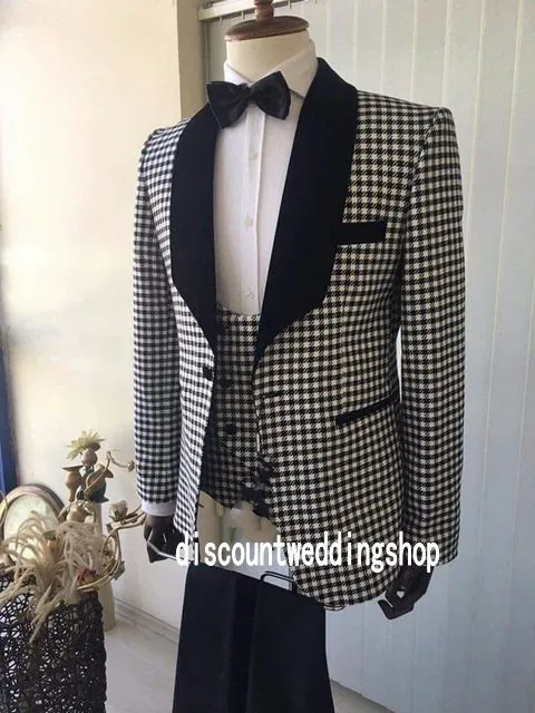 Smoking da sposo stile classico scialle con un bottone bavero groomsmen da sposa giacca da uomo abiti da cena (giacca + pantaloni + gilet + cravatta) J790
