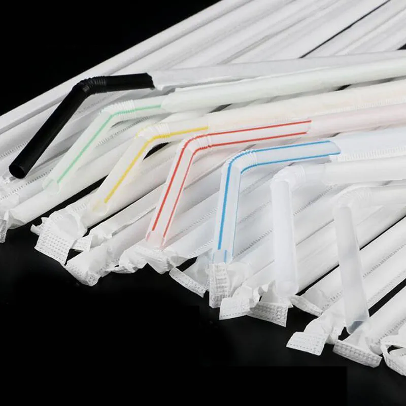 10000 Extendable Flexible Plastic Disposable Drinking Straws