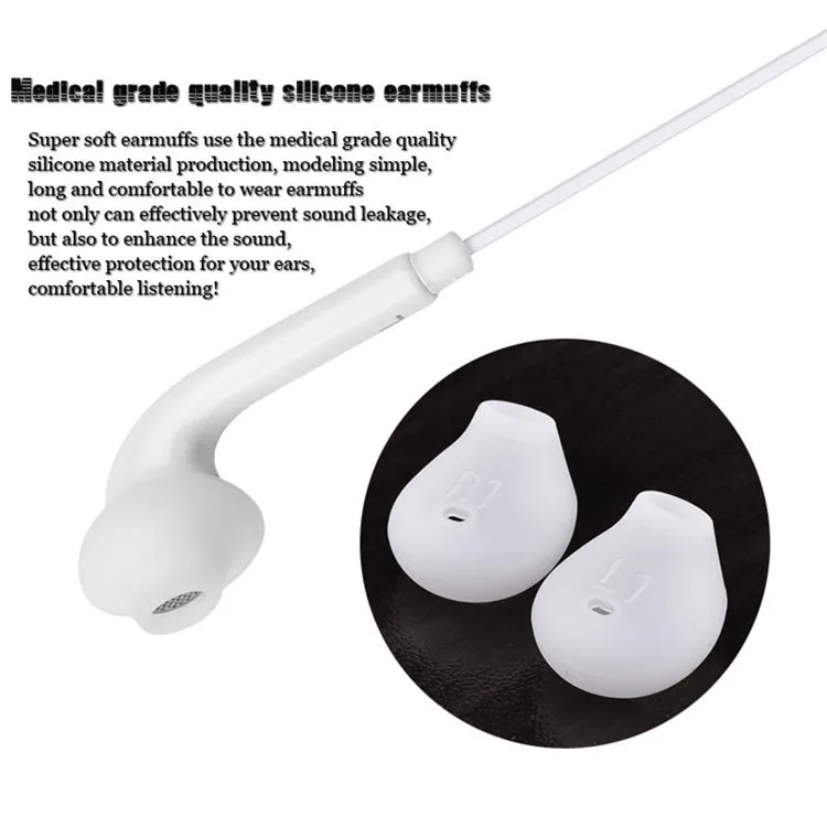 S6 S7 Fones de ouvido Fones de ouvido Fones de ouvido para iPhone 6 6s Headset Jack In Ear com fio Mic Controle de Volume 3,5 mm Branco Sem RetailBox