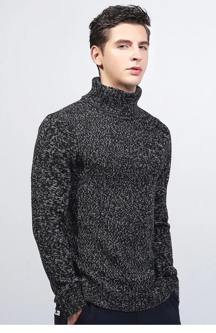 Moda Designer Homens Knitwear Sweater Inglaterra Estilo Outono Inverno Homens Turtleneck Pullover Long Sleeves Sweatershirts