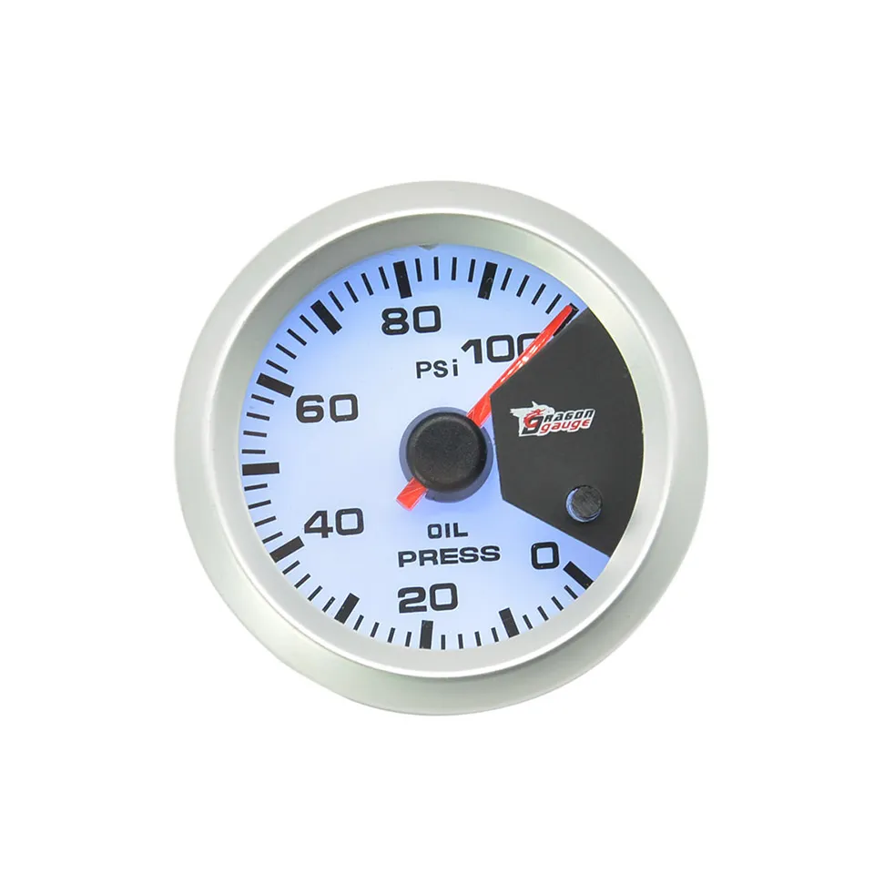 Dragon gauge 52 MM 7 Farbe blacklight Auto Auto Öldruckanzeige Meter mit Sensor für 0 ~ 100 PSI