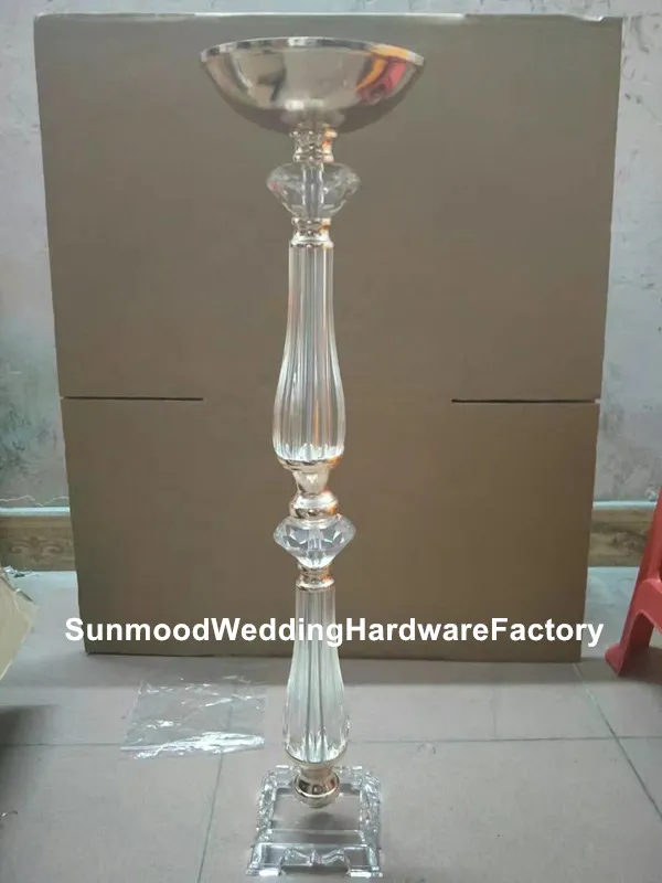 acrylic crystal diamond candle holder for wedding decoration