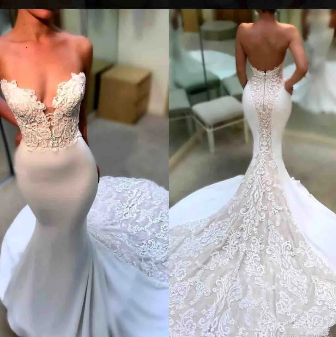 Vestidos de novia on sale corte sirena 2019