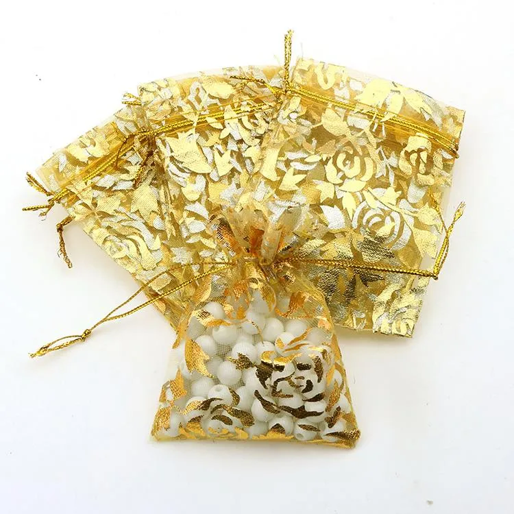 Rose Gold Bronzing Urganza Jewelry Packaging Gips Facs Retail Packaging Sacks Orgalagens Para Doces 7x9cm lot كاملة