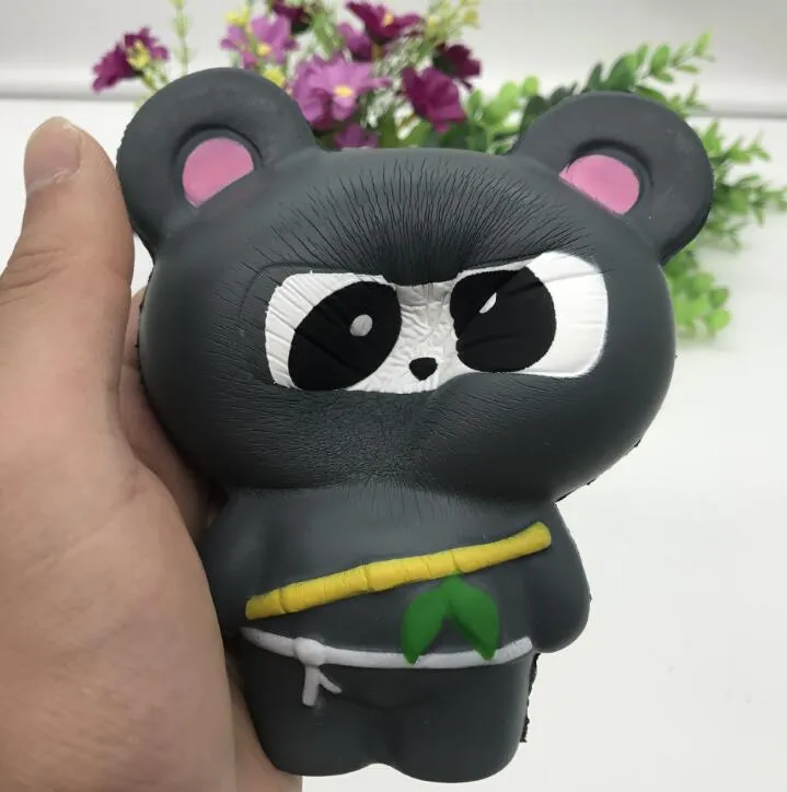 Kawaii ninja squishy panda långsam risinig super mjuk jumbo squeeze telefon charms stress reliever barn gåva dekompression leksak