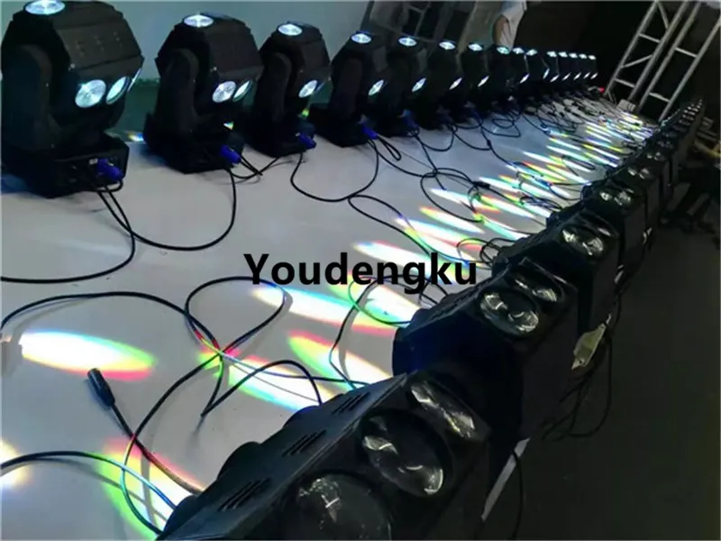 8 stks/partij 360 graden rotatie licht 9x10 w led beam bewegend hoofd licht rgbw 4 in 1 DJ led bewegend hoofd spider beam licht