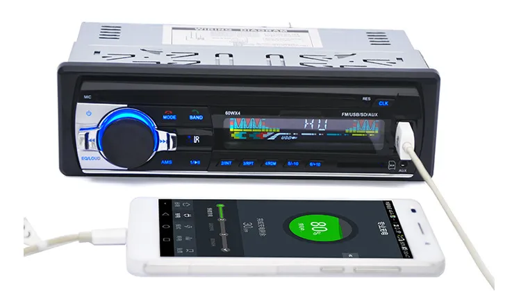 NC 12V Car Stereo FM Radio MP3 Audio Player Support Bluetooth Phone with USB/SD MMC Port Car Electronics In-Dash 1 DIN