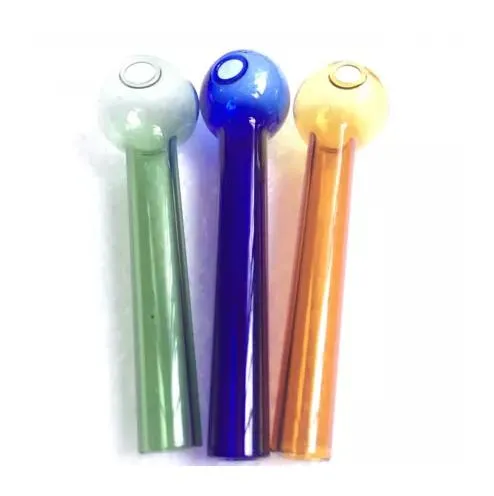 10cm Colored Glass Oil Burner Pipe