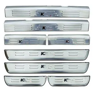 Hochwertiger Edelstahl, 8 Stück, Autotürschwellen, Abnutzungsfußplatte, Schutzdekorationsplatte für Kia Sportage KX5 2016–2018