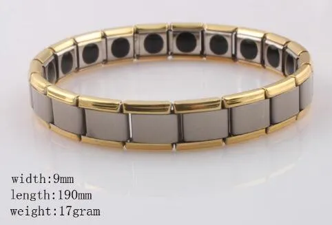 2018 fashion Men titanium bracelet energy bracelet Nano 80 Energy trace elements germanium stone health jewelry