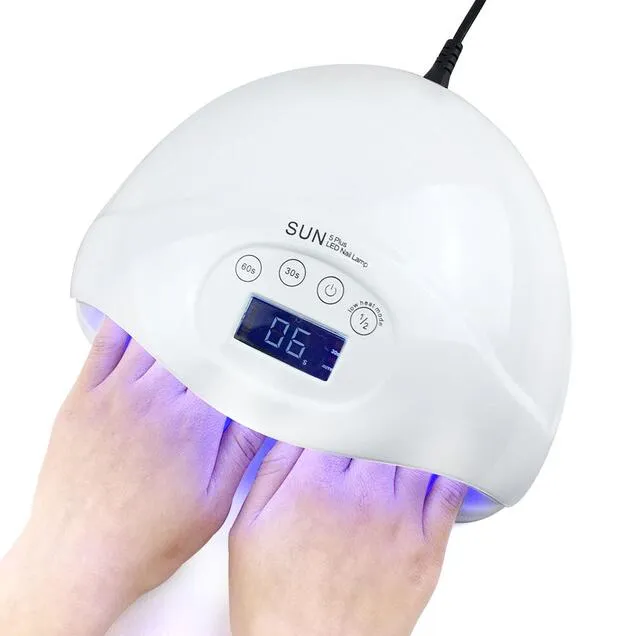 48W Nail Dryer Dual UV LED Nail Lamp Gel Polish Curing Light met Bottom 30s / 60s Timer LCD-scherm voor nagels Nail Dryer