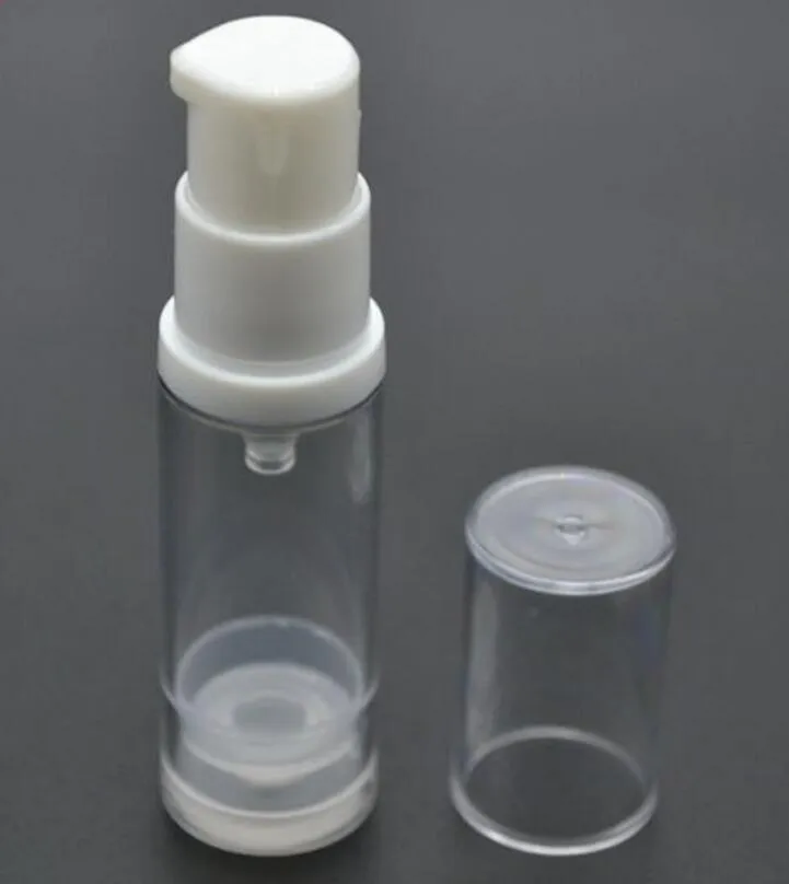 5ml Clear Airless Pump Bottle Travel Refillerbar Kosmetisk Hudvård Cream Dispenser PP Lotion Förpackning Container LX1191