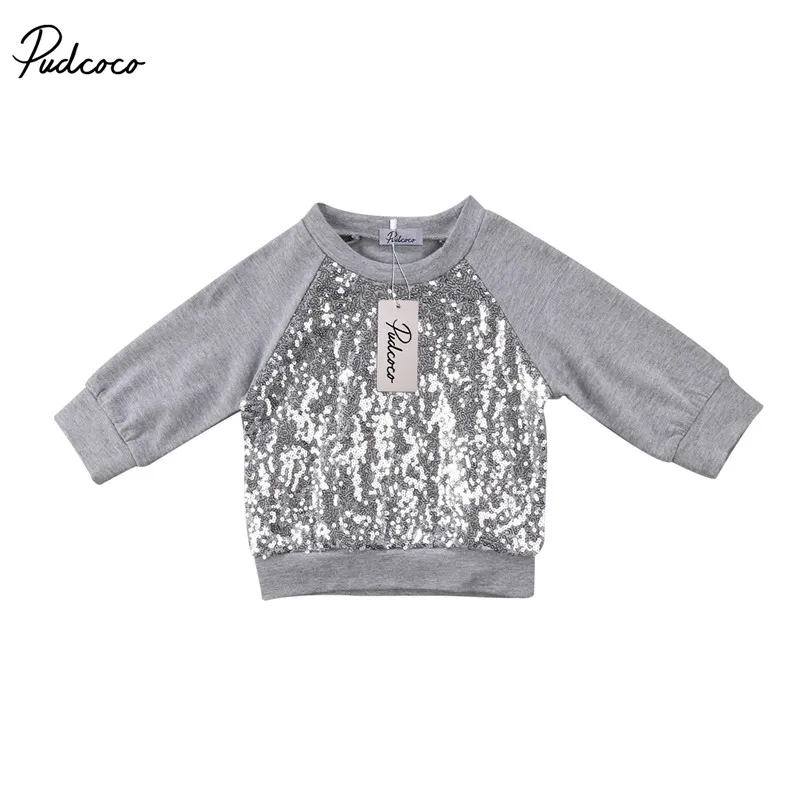 Family Matching Outfits Mother And Daughter Women Newborn Baby Girls Sequins Top Long Sleeve Tshirt Blouse Sweatshirt Clothes7128408