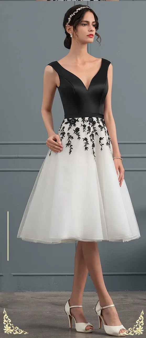 Elegant A Line Knee Length Bridal Gown Short... From Lovemydress, $82.1 |  DHgate.Com