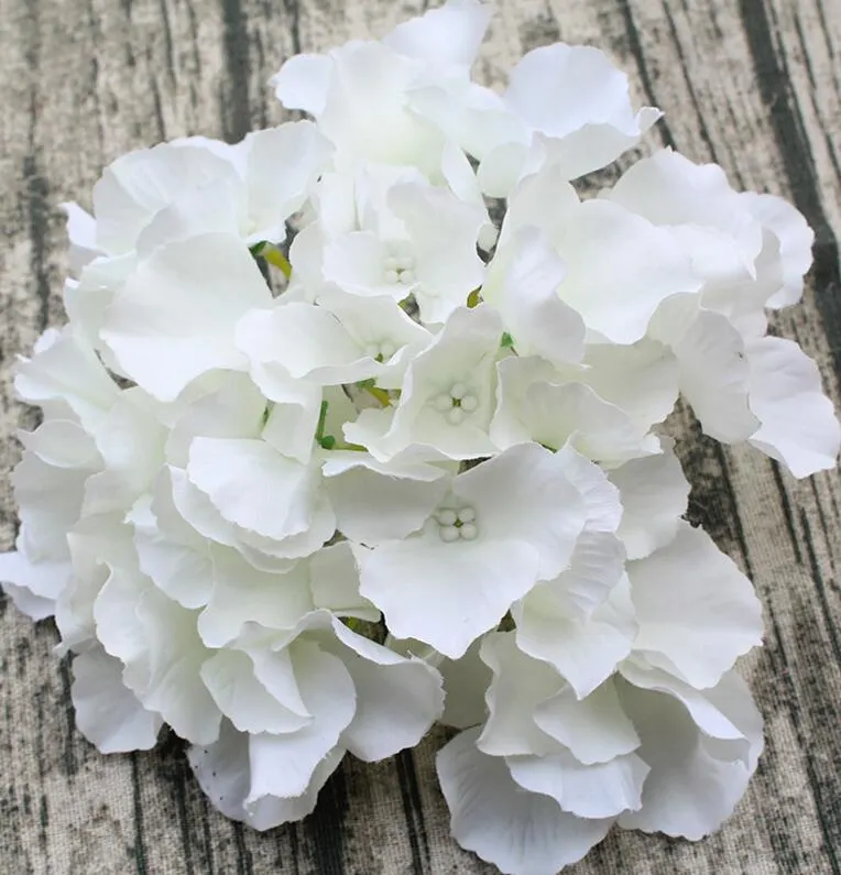 Fiore artificiale finto Carola teste di ortensie Bouquet Natale composizione nuziale Decorazione domestica i GA94