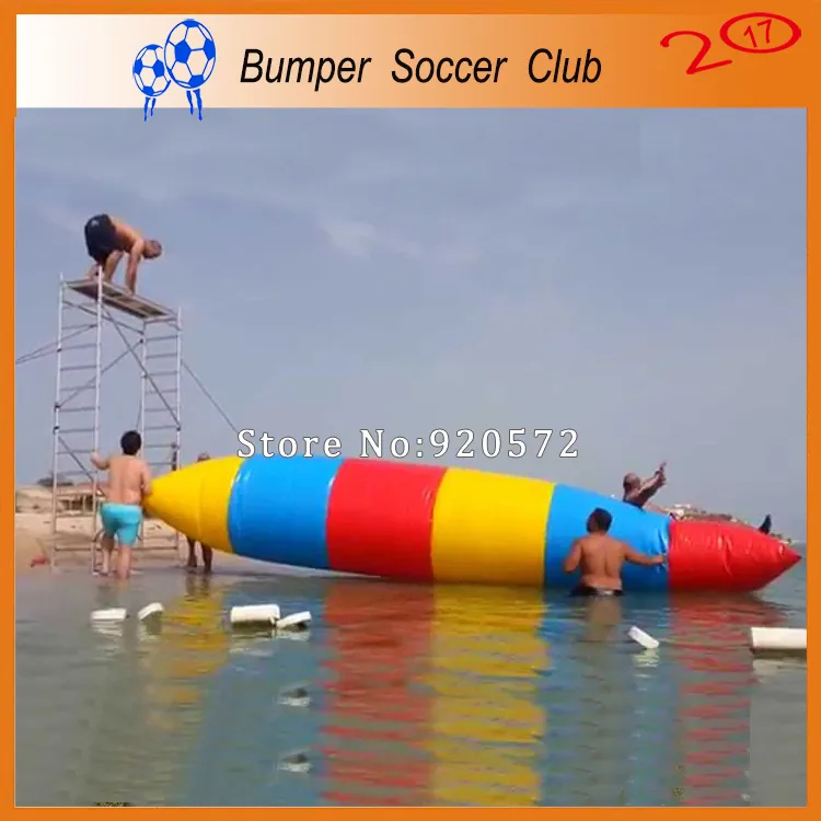 Spedizione Gratuita 9 * 3 m 0.9mm PVC Water Jumping Cuscino Gonfiabile Acqua Trampolino Gonfiabile Acqua Blob In Vendita