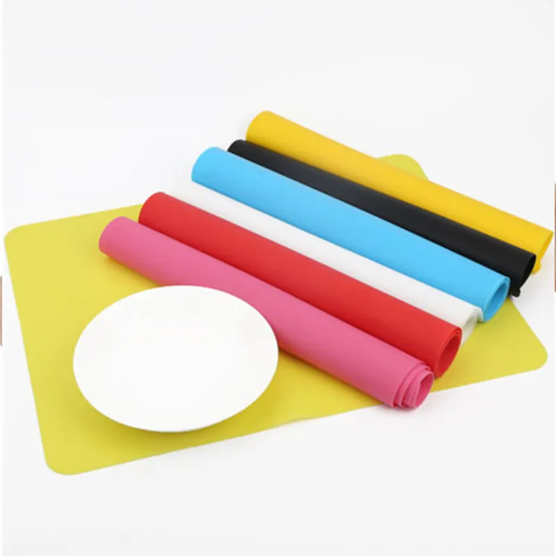 Tapis de cuisson en Silicone 40x30cm, antiadhésif et antidérapant, résistant à la chaleur, tapis de Table à manger, ustensiles de cuisson, napperon de décoration pour enfants