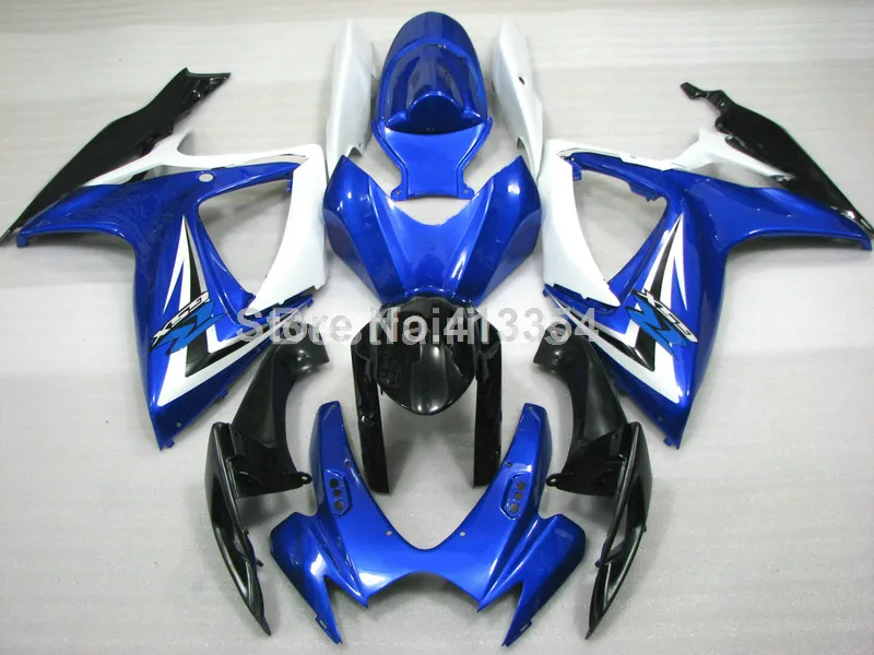 طقم أدوات تشكيل وحقن صب مجانية لسوزوكي GSXR600 GSXR750 2006 2007 أسود أبيض أزرق fairings GSXR 600 750 06 07 CX23