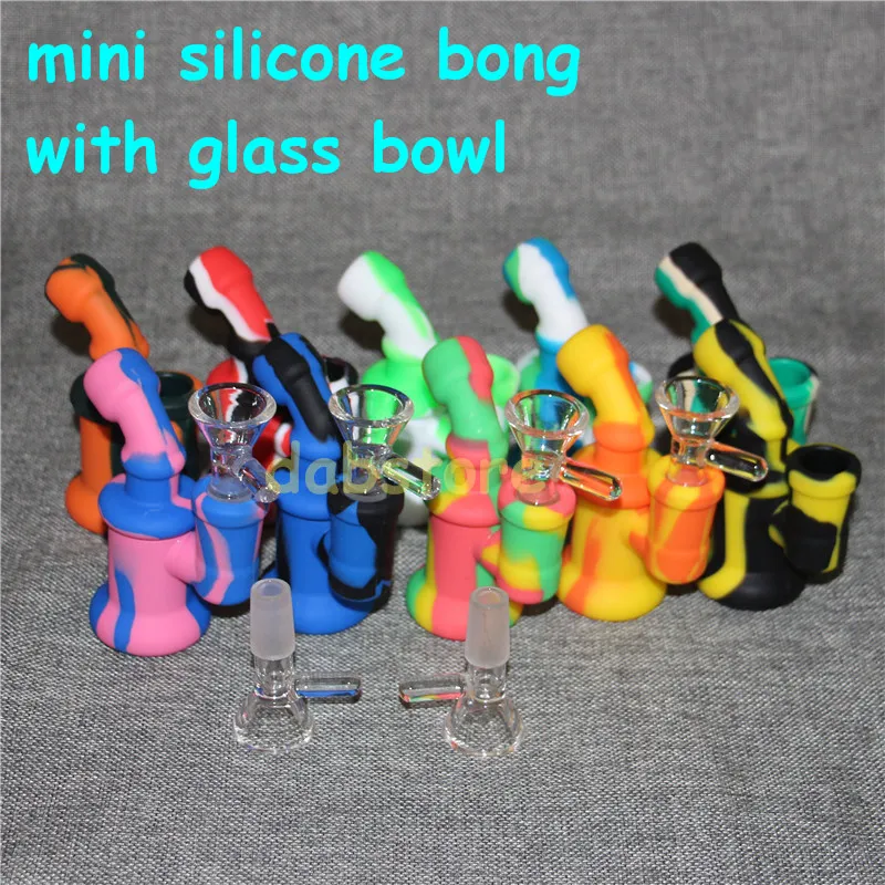 Creative Design Silicone Tobacco pipes Smoking Mini Water Hookah Bong Multi Colors Portable Shisha Hand5015578