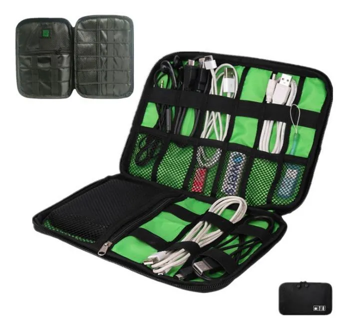 Organizzatore di cavi Supporto per borsa Accessori per elettronica Custodia Custodia per gadget Caricatore USB Alimentazione Kit da viaggio digitale Borse colorate