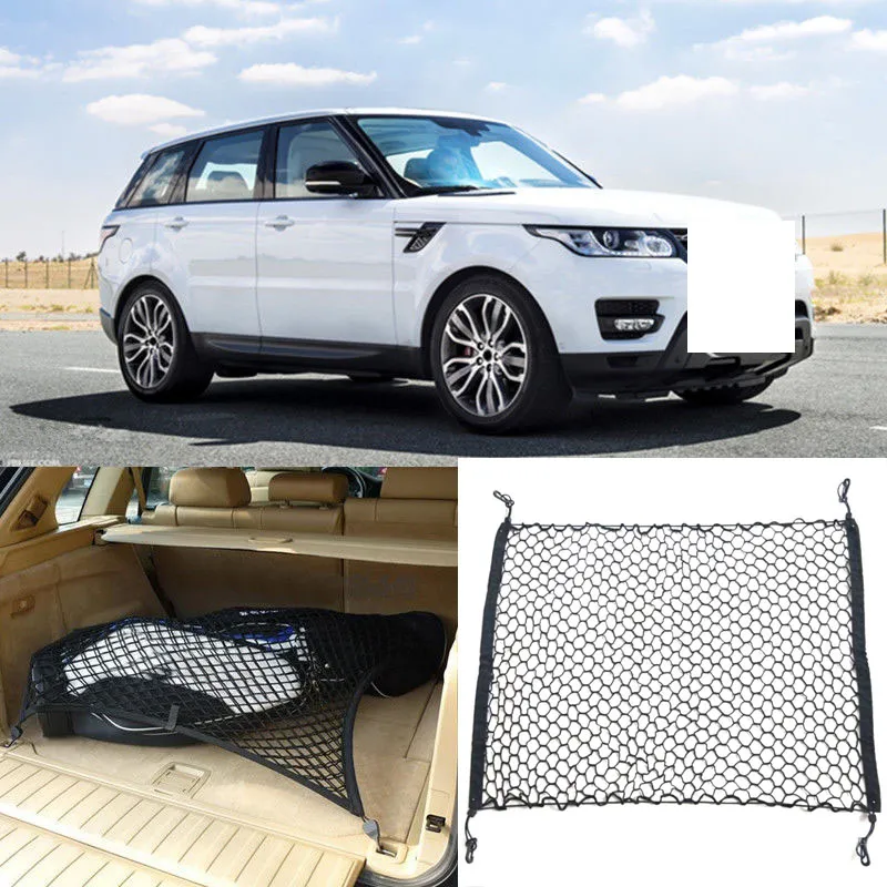 Per Land Rover Range Rover Sport Car Vehicle Black Rear Trunk Cargo Baggage Organizer Storage Nylon Plain Vertical Seat Net