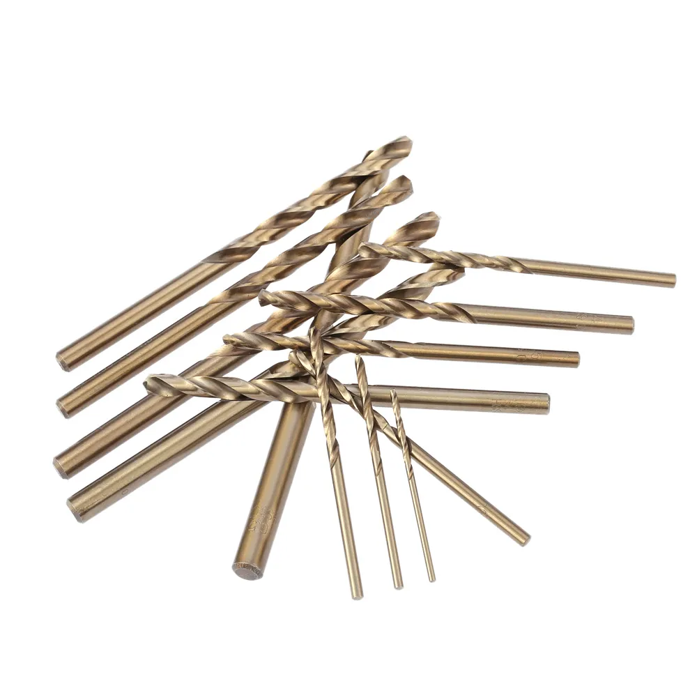 Freeshipping 13 Pz / lotto Set di punte elicoidali con codolo tondo Punta da trapano in cobalto Lavorazione del legno Legno Metallo Utensili elettrici di perforazione Ferramentas herramientas