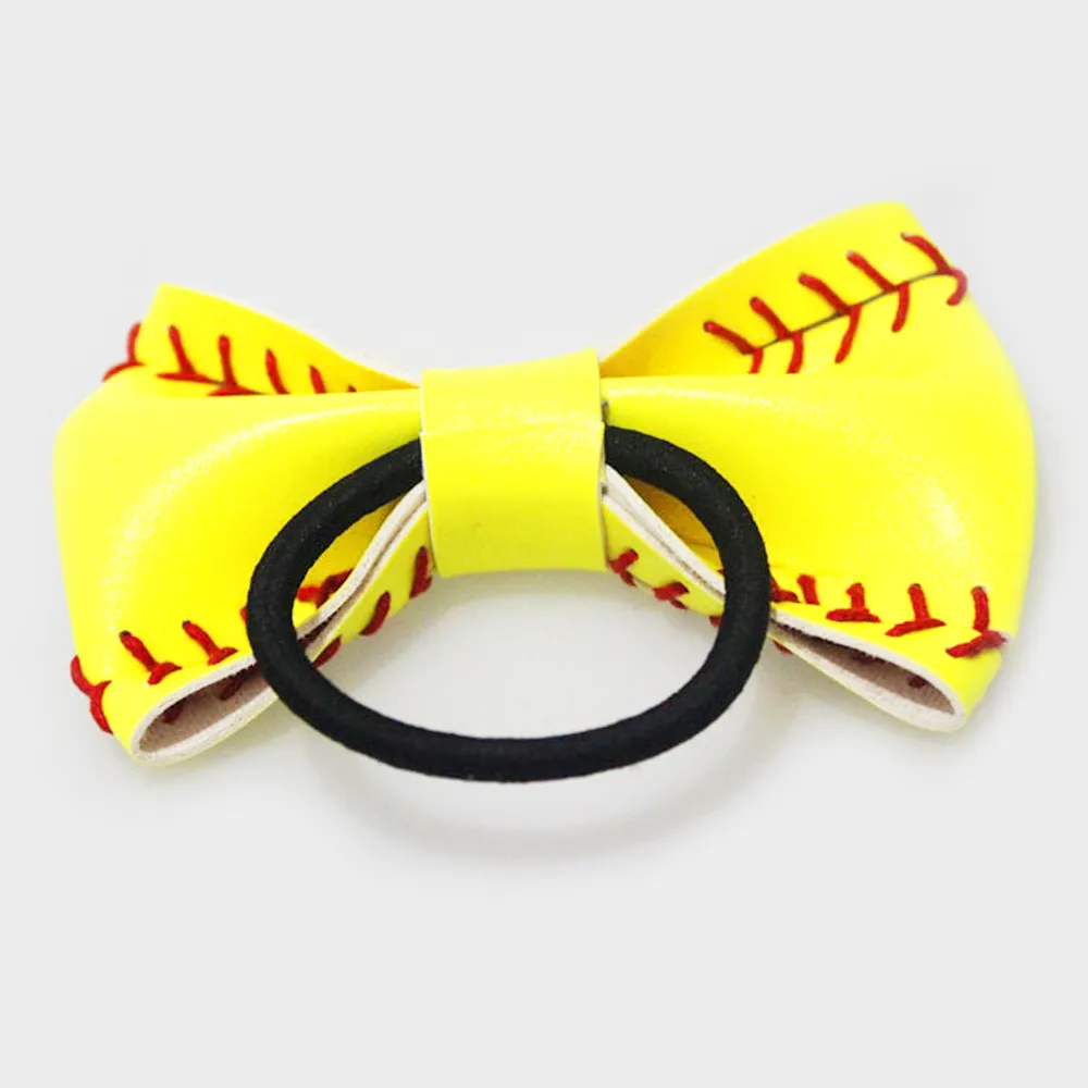 discount softballsunny yellow softball baseball basketball sports flowers bows hair jewelry grils mothers gifts