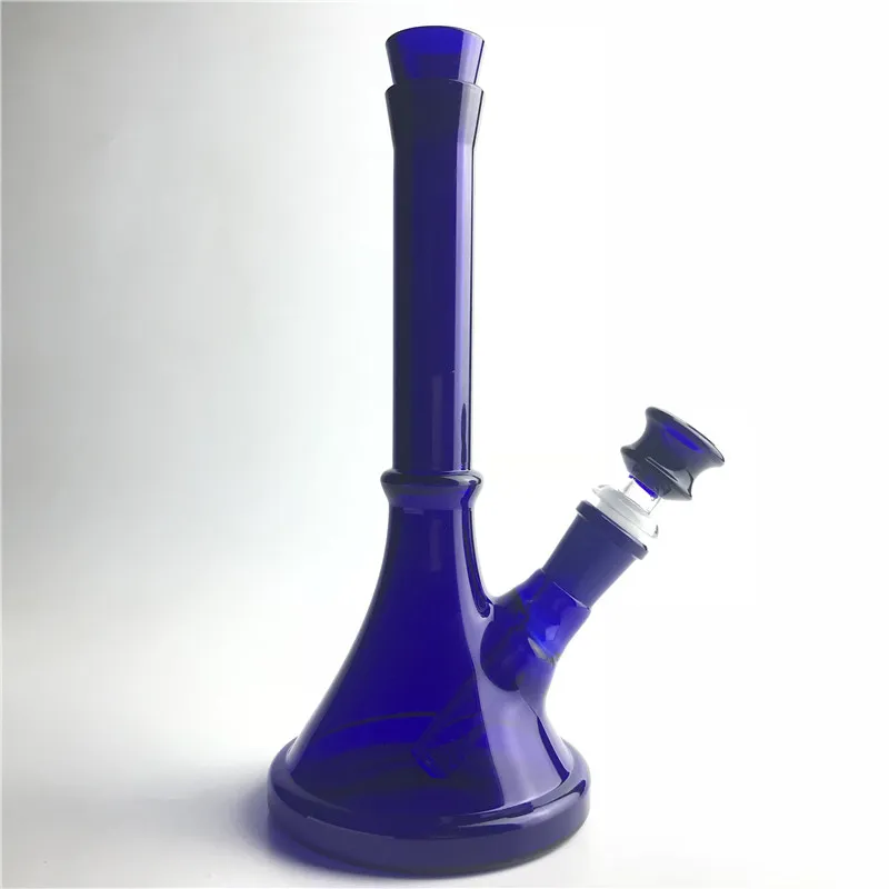 9.5 calowy szklany wodę bonga palenia fajki rury z 14mm miseczkami Grube Pyrex Blue Oil Rigs Bongs Rura