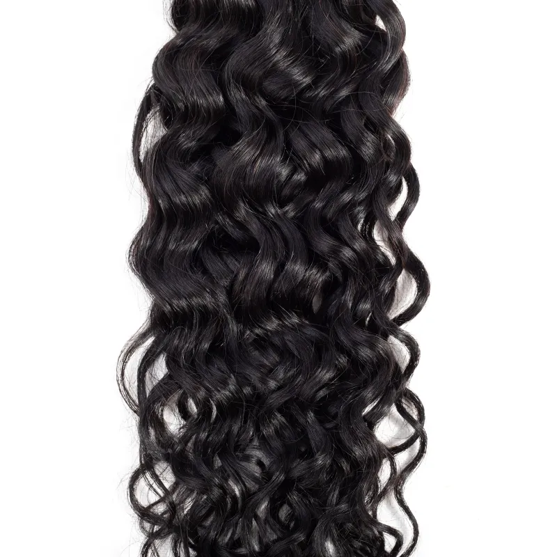 Brazylijska Virgin Hair Water Wave 4 pakiety Leila Double wątpliwości mokre i faliste ludzkie przedłużenia włosów tkacze 828 cali brazylijska woda W96833024