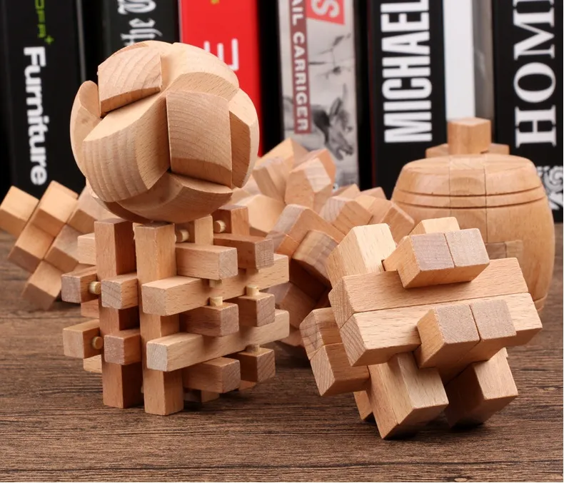 Puzzle in legno Giocattolo IQ, giocattoli educativi cubo 54T per bambini, gioco intellettuale per adulti e appassionati di puzzle  26