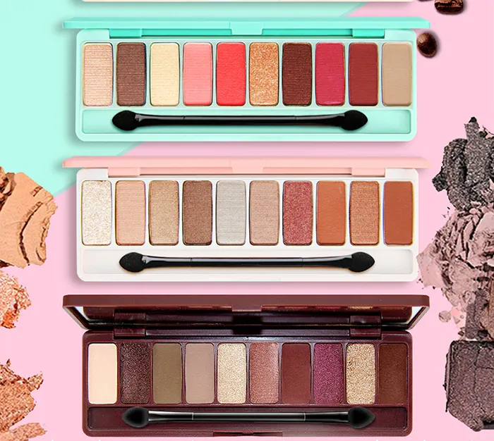 Paleta de sombras de ojos NOVO Makeup es de alta calidad con pincel de maquillaje Cosméticos profesionales 6 paleta de estilo envío gratis