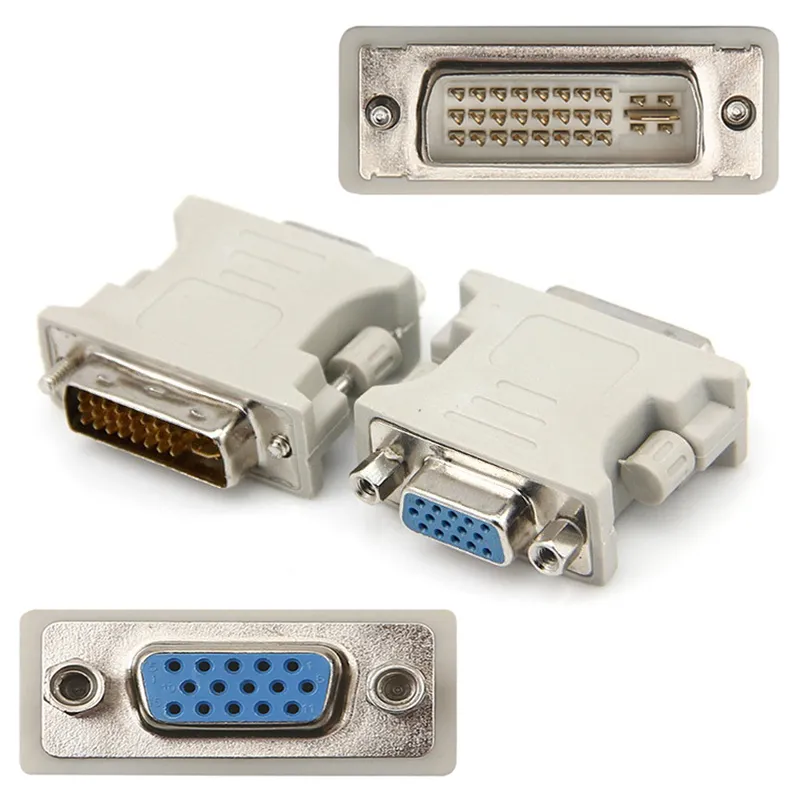 Dvi-i 24 + 5 Broches Mâle à 2 Double Vga Femelle Moniteur