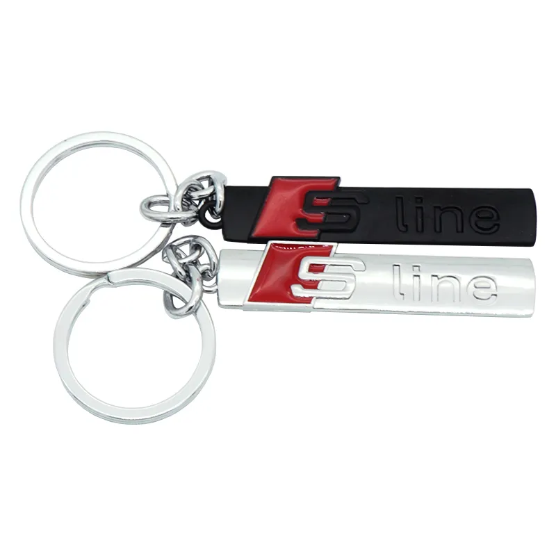 Mode S Line Metal Car Keychain Key Chains Rings FOB FITS FÖR SLINE LOGO KEYING A3 A4 A6 A7 A8 TT RS Q5 Q7 Car Styling7624480