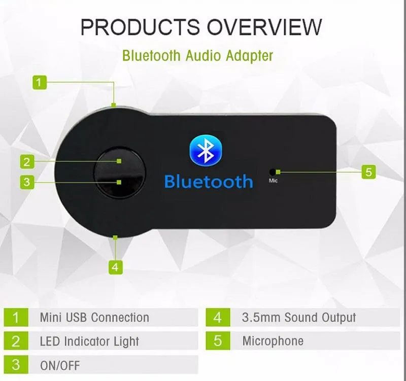 Универсальный автомобильный комплект Bluetooth 3,5 мм A2DP, беспроводной FM-передатчик, AUX o, адаптер музыкального приемника, громкая связь с микрофоном для телефона, MP3, розничная коробка4002208