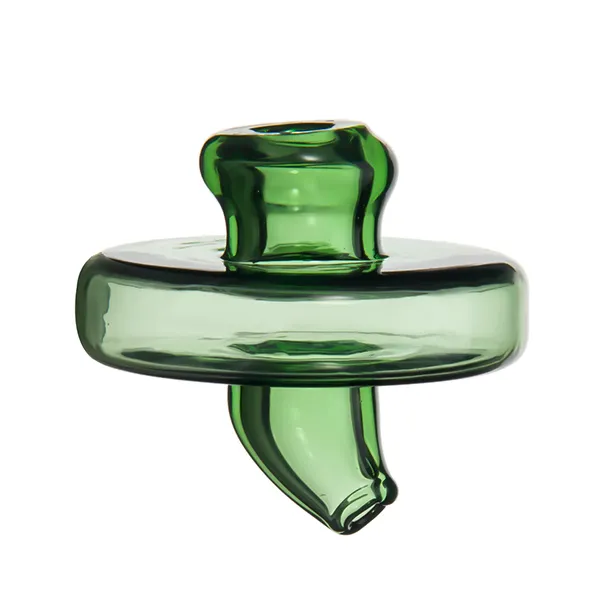 Rökning Färgad Glas Bubbla Carb Cap Hat Style Med Hål Glas Dome För Quartz Banger Nails Vattenrör DAB Oljeplattor 592