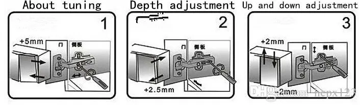 Concealed cabinet hinges 110 degrees all the mosaic - self-closing / 2 package