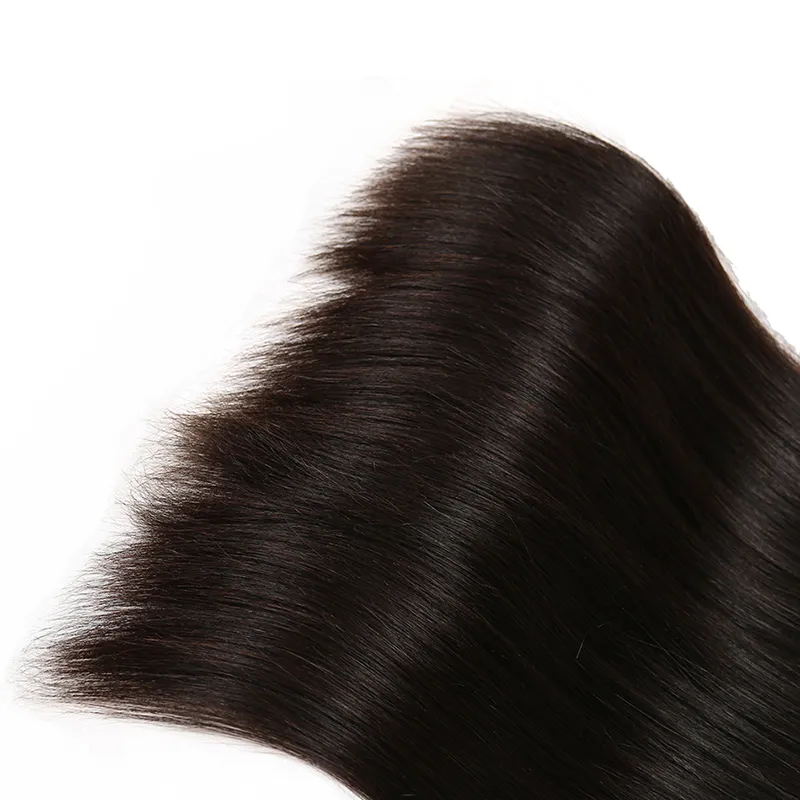 Cabelo virgem brasileiro tecer 3 pacotes com fechamento de renda 4x4 não processado malaio peruano cabelo humano reto tece natural colo7235035