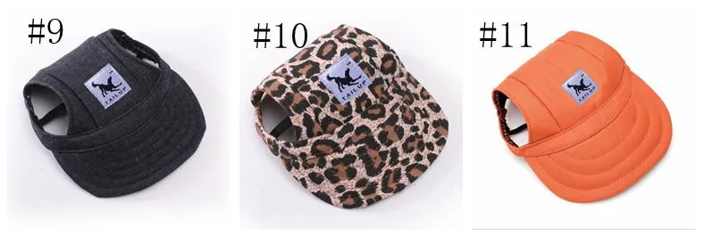 dog apparel Brand Hat With Ear Holes Summer Small Pet Canvas Cap Puppy Baseball Visor Hats Outdoor Accessories YWY898