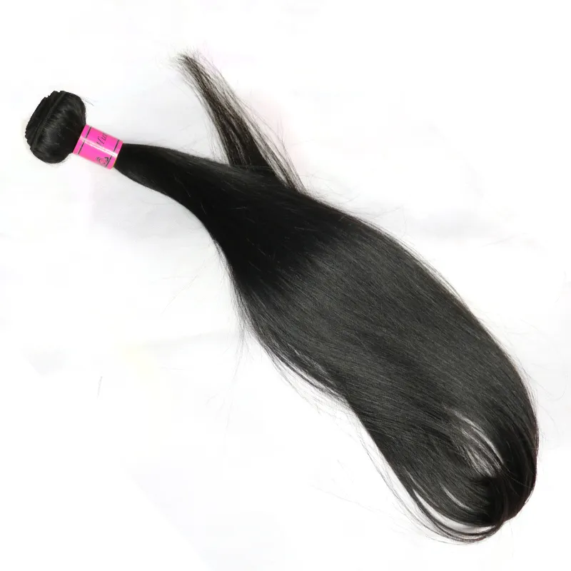 Venda direta da fábrica Pacotes de cabelo virgem brasileiro em linha reta 28 30 32 3 3 36 38 40 polegadas de comprimento 100% não transformados extensões de cabelo humano wefts