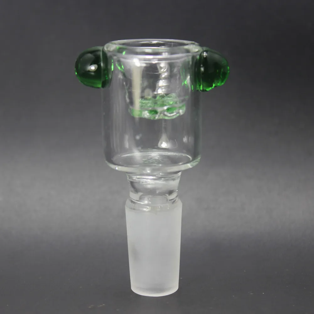 Smoking Glass Bowls For Bongs With Screw Honeycomb Male 14mm 18mm Joint