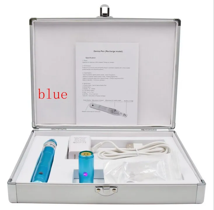 Yyr Derma Pen Rechargeable Stainless Steel Electric Meso Machine Auto Dermapen Micaledling System terapii z baterią i gniazdem