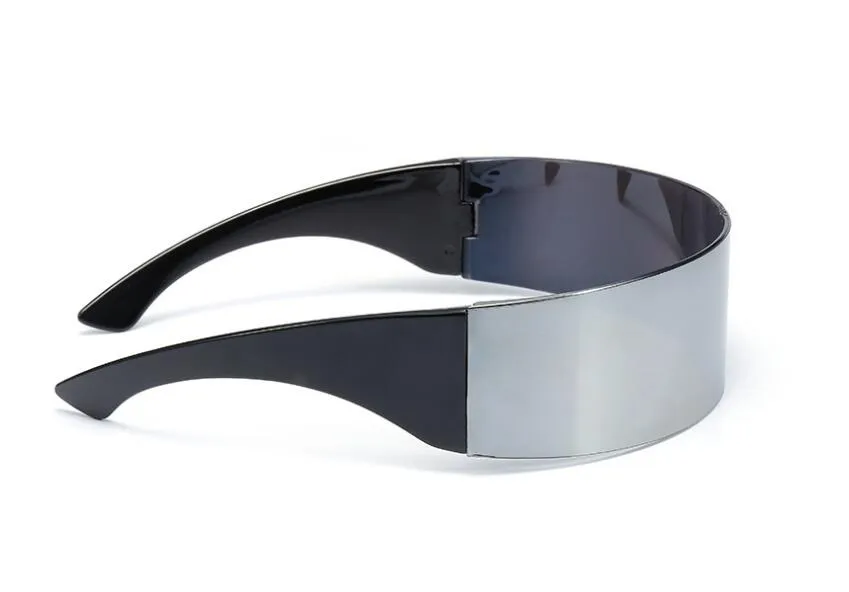 Damen-Herren-Sonnenbrille mit schwarzem Rahmen, einteilige Sonnenbrille, flache Oberseite, Neuheit, Kostüm, Party, lustig, seltsam, 10 Stück