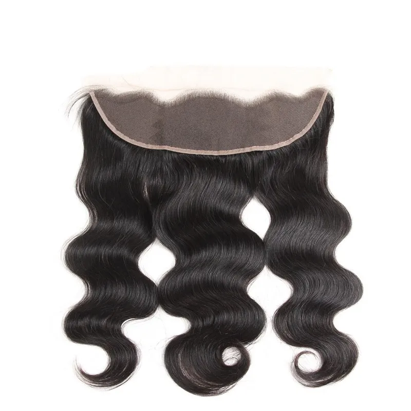 Malaysian 100 Unprocessed Human Hair Body Wave 13x4 Lace Frontal Ear To Ear Virgin Hair Remy Part Closures2576226