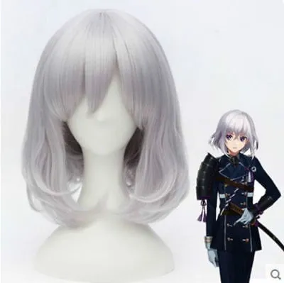 De zwaarddans Honebami Toushirou Kurze Silber Grau Cosplay Perücke Wig